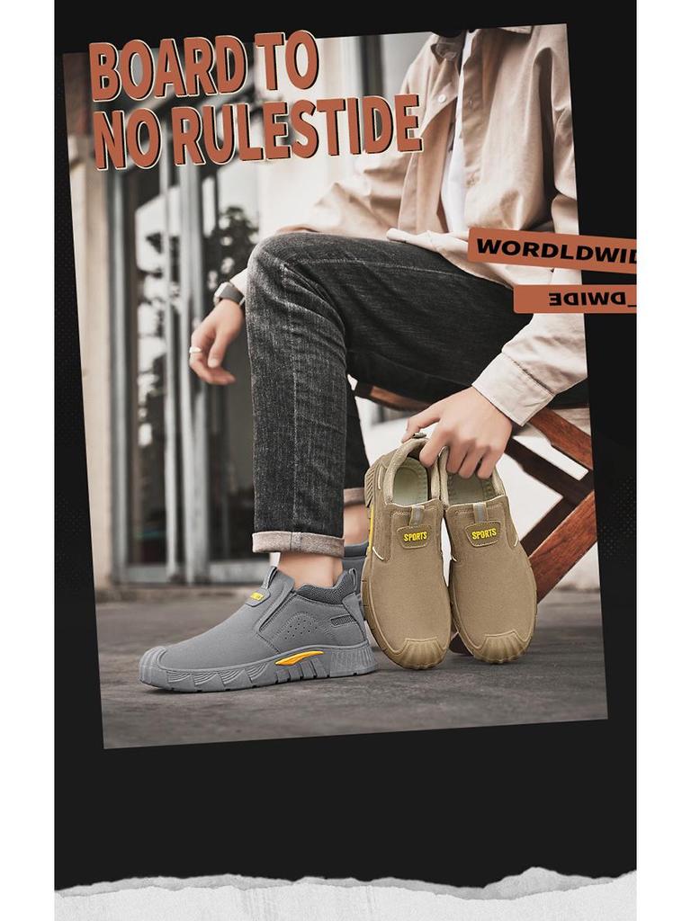 Men's 2025 Spring Soft Sole Sports Dad Shoes - Dirt-Resistant Work Protection Footwear