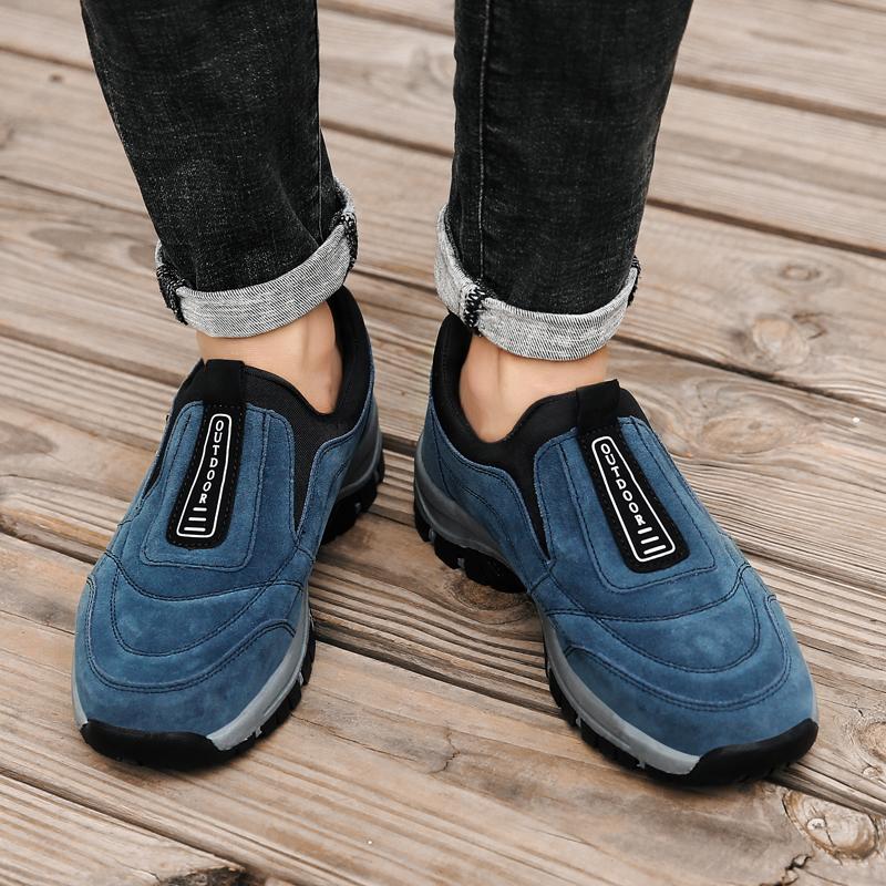 Zapatos de exterior para hombre de gran tamaño, zapatillas de deporte, zapatos de cuero de ante, zapatos de senderismo para hombre