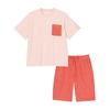 BROS by WACOAL MEN Room Wear Short Sleeves Above the Knee Length Cotton Blend (Body) Loose Silhouette Web Exclusive Top and Bottom Set Front Closed