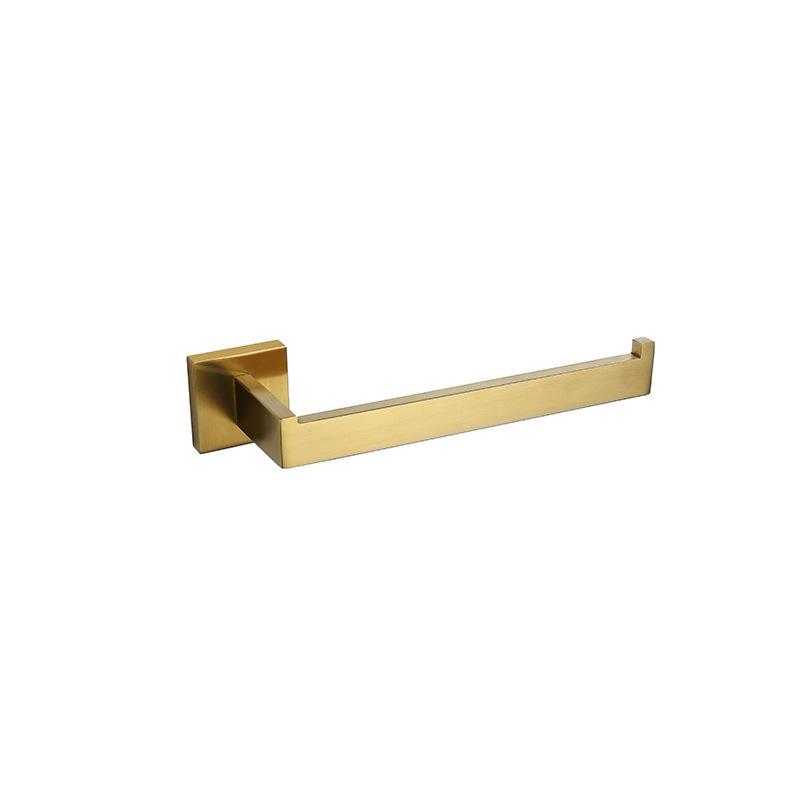 304 Stainless Steel Bathroom Set: Square Rack, Coat Hook, Toilet Paper Holder, and Brush