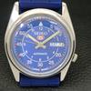 USED VINTAGE SEIKO 5 AUTOMATIC 7S26A JAPAN MENS BLUE COLOR DIAL WATCH A433431-2