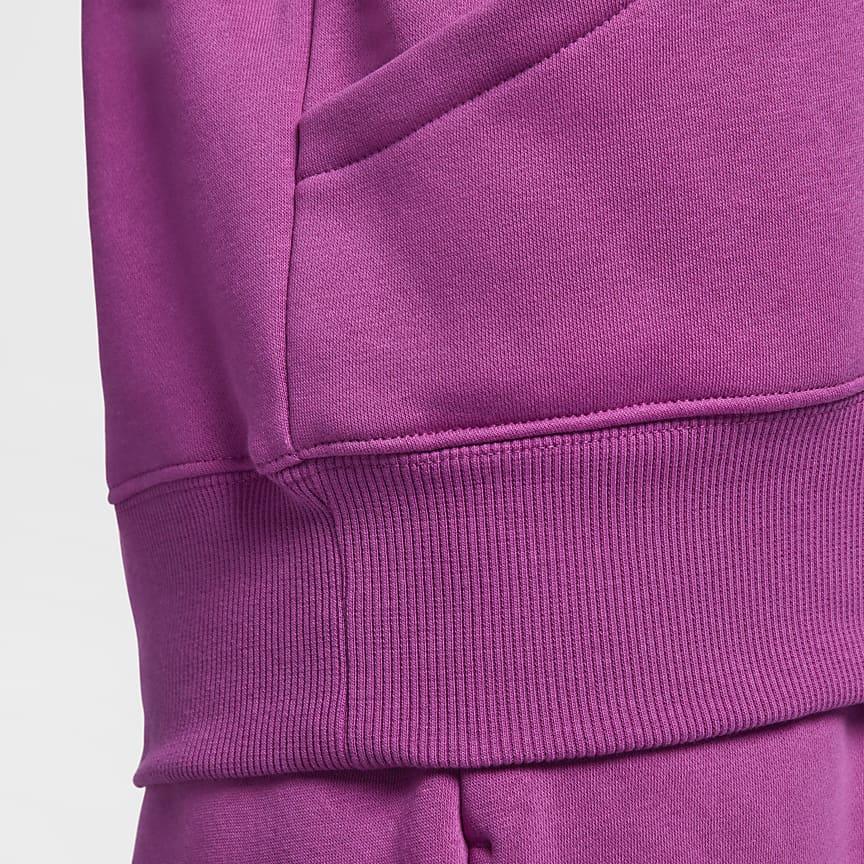 Nike Fleece Hooded Sports Warm Sweatshirt Women Tops Purple DQ5861-518