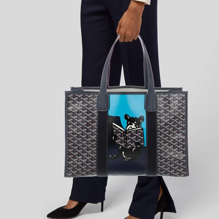 GOYARD Villette Tote Bag Mm Navy Blue VILLETMMLTY12CL12X