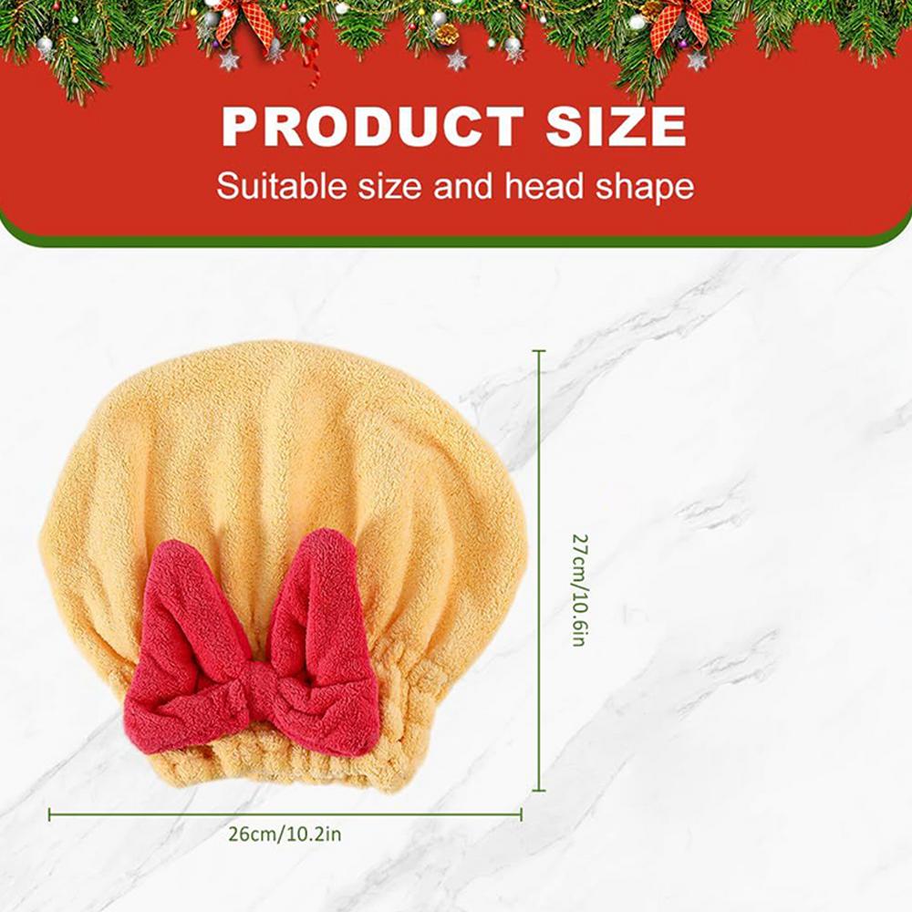 Hair Towel Quick Drying Anti Frizz With Bow Soft Shower Hair Towels Wrap For Women Girls Short Curly Wet Thick Bathroom Shower