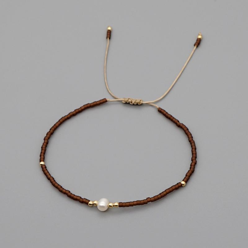 Fashion Minimalist Bohemian Vintage Bead Rainbow Handmade Woven Couple Bracelet