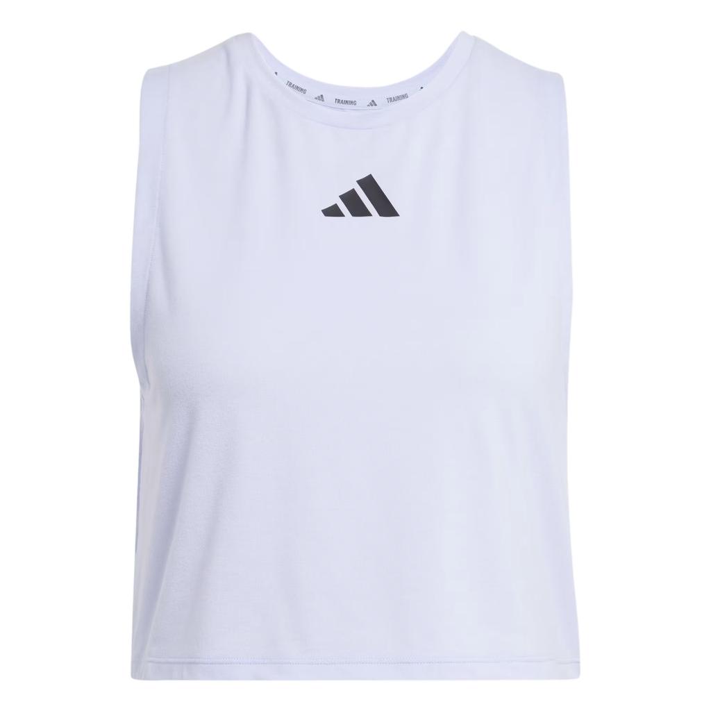 Adidas Weightlifting Power 3-Stripes Boxy Tank Top Women Tops Purple JJ3495