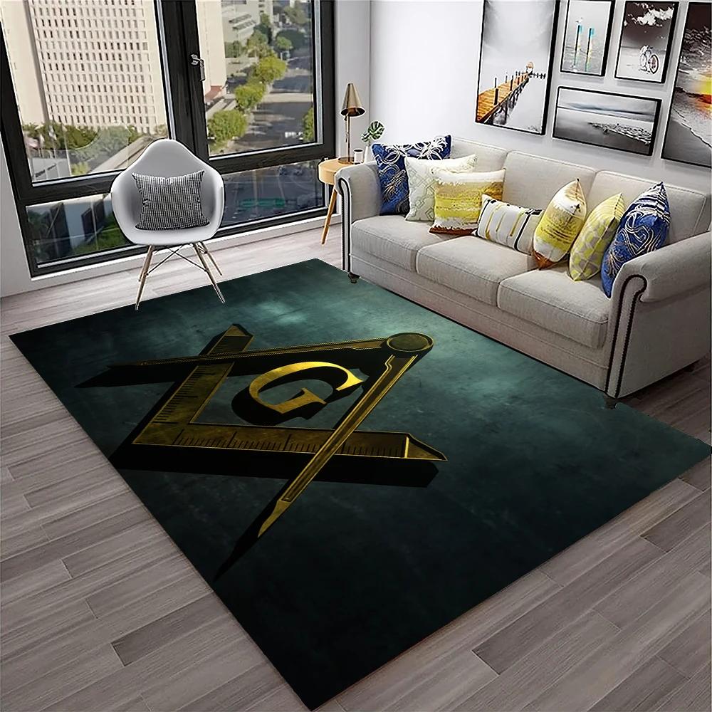 Masonic Freemasonry Illuminati Ring Carpet Rug for Home Living Room Bedroom Sofa Doormat Decor,Kid Area Rug Non slip Floor Mat