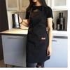 Korean Style Cotton Summer Apron: Oil-Proof, Custom Logo, High-End for Kitchen & Coffee Shops