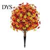 Maintenance Free Indoor Plants Fall Artificial Topiary Ball Flowers, Mums Tree, UV Resistant Outdoor Flowers with Decorative Faux for Weddings Spike,