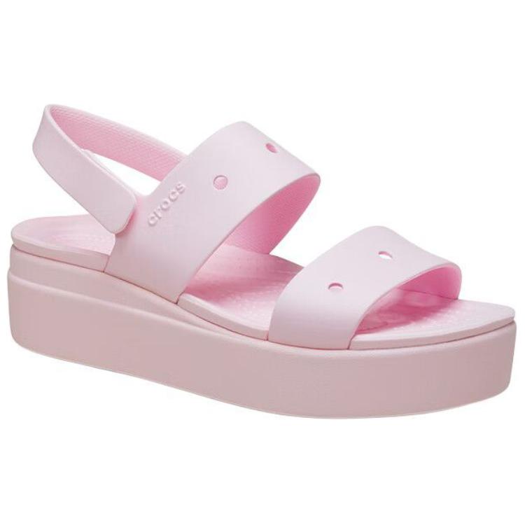 Crocs Brooklyn EVA Lightweight Open-Toe Beach Sandals Women Sandals Pink 210676-6ZW