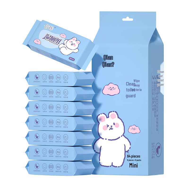 Смываемые Утолщенные Семейные Влажные Салфетки для Гигиены Туалета