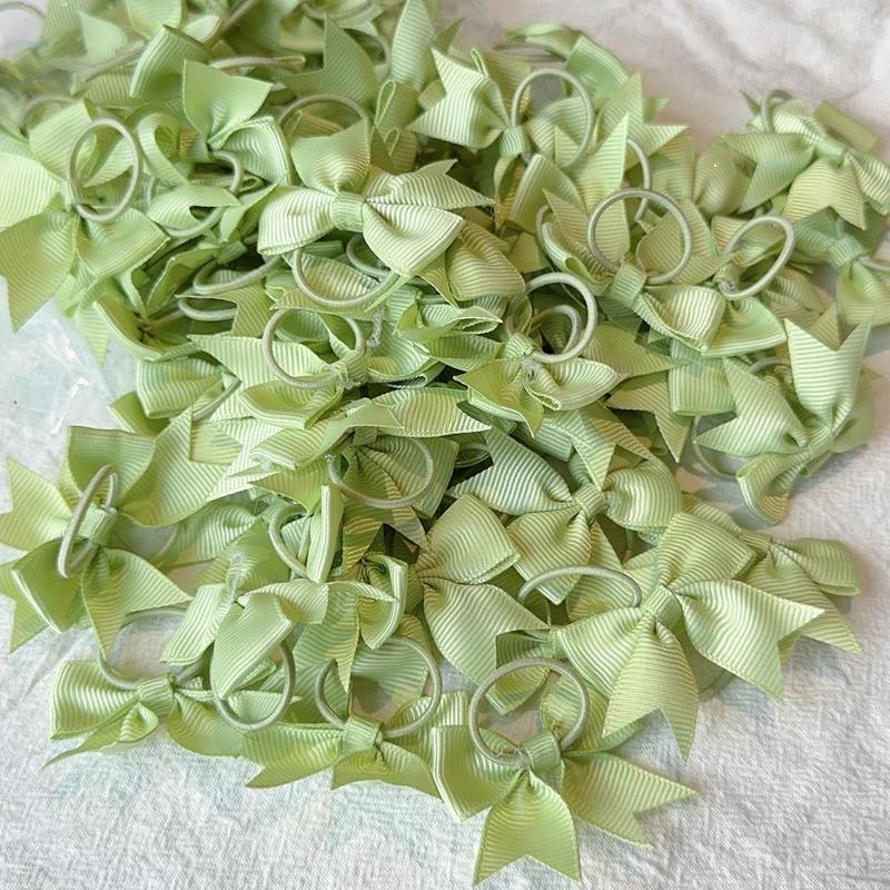 5/10/20Pcs Mini Solid Bows Elastic Hair Bands Kids Girls Small Rubber Band Hair Rope Ponytail Holder Headwear Hair Accessories