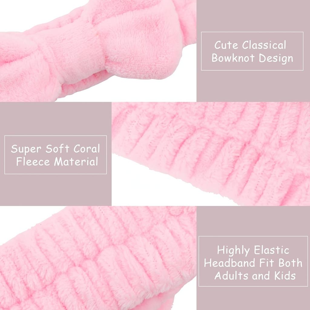3pcs Wash Face Wristband Headband Set Skin Care Spa Water Absorption Wristbands Women Girls Sweatbands Bathroom Accessories
