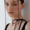 Black Ribbon Pearl Necklace