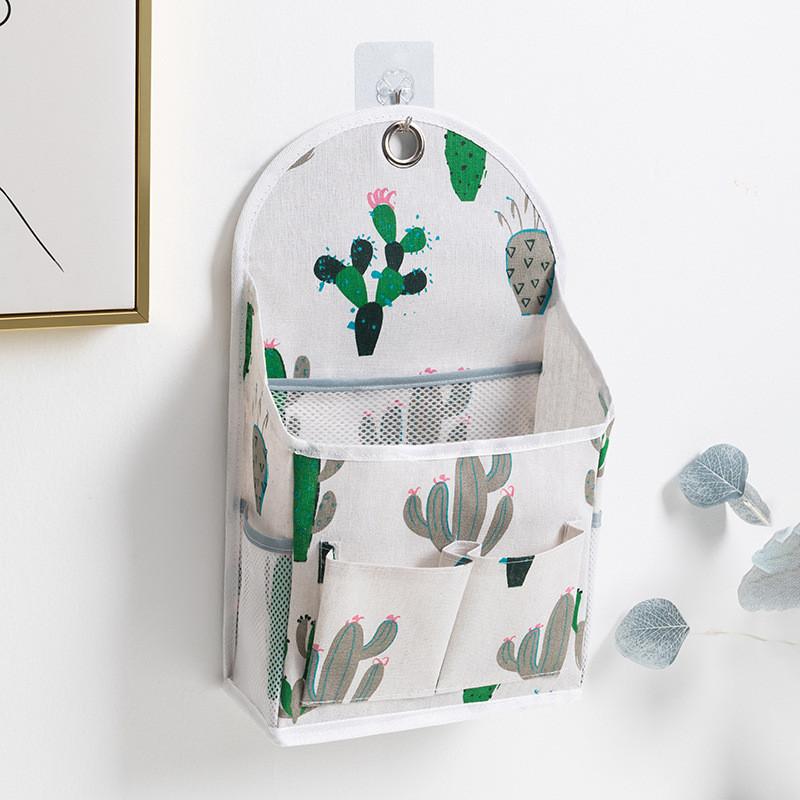 Cotton Linen Wall Hanging Storage Bag For Dorm Room Organization With Multipurpose Use