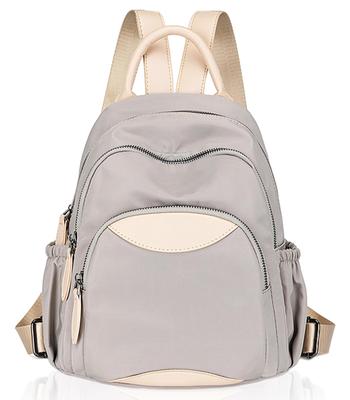 Mini Mochila Pequeña, Ligera y Elegante PORCO CASA para el Trabajo (Gris claro)