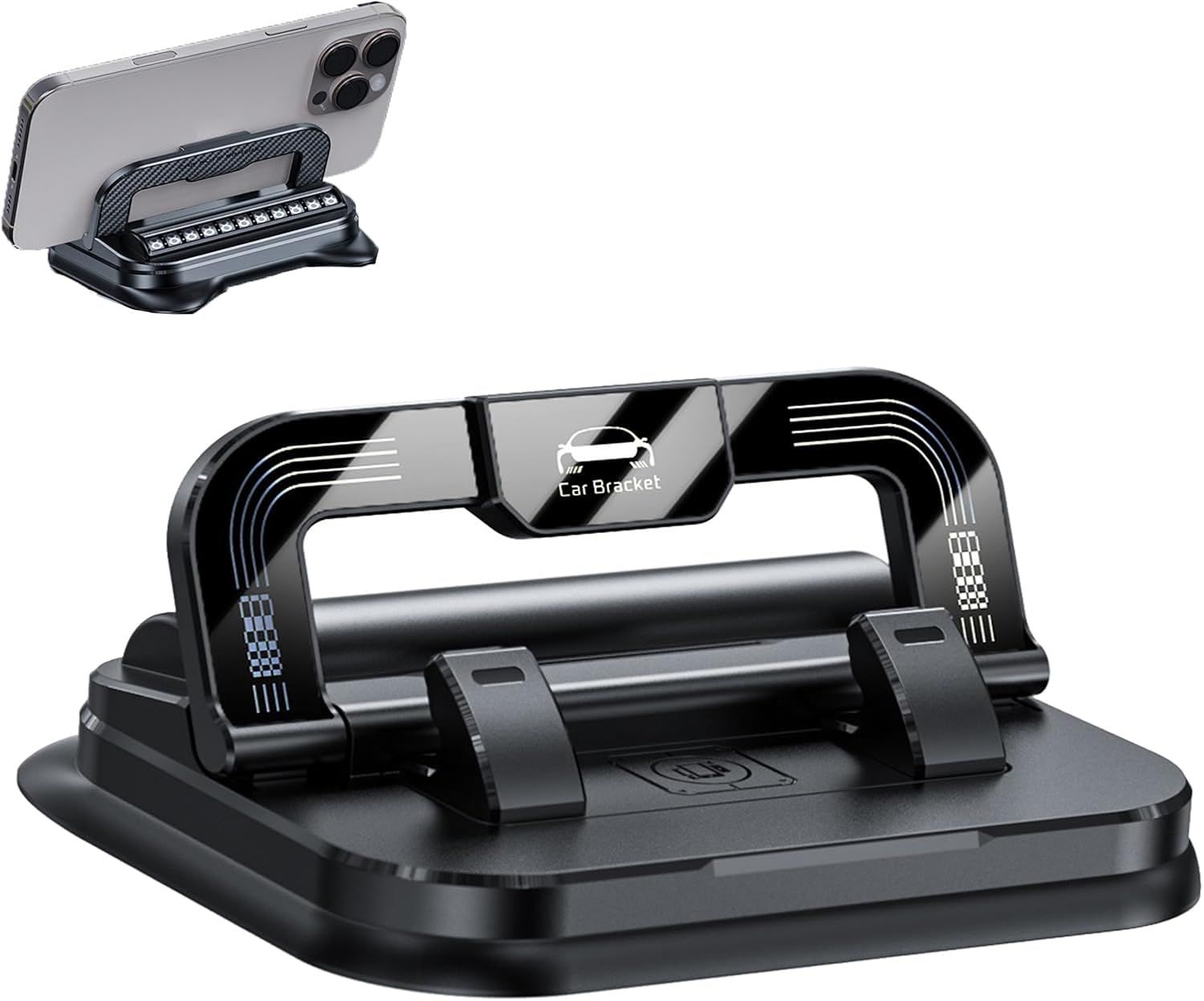 Universal Dashboard Car Phone Mount 360 Degree Rotation Phone Stand Mobile Phone Holder With Number Plate Car Accessories