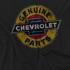 Chevrolet Unisex Adult Genuine Parts Distressed Emblem T-Shirt