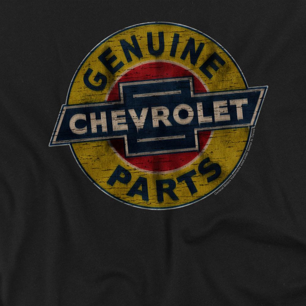 Chevrolet Unisex Adult Genuine Parts Distressed Emblem T-Shirt