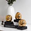 Gold-plated Ceramic Gold Face Ornaments Creative Home Furnishings Simple Living Room Office Desktop Ornaments Ceramic Crafts