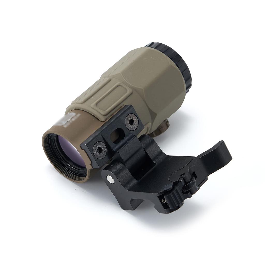 EO G45 Type Magnifier, Real Engraving, Replica, Black, EXPS G45 STS Mount, 5x Magnifire Booster Scope, Tan