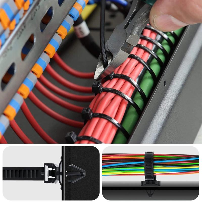 160 Stück Nylon-Druckpassform-Design Selbstverriegelnde Kabelbinder-Kombination von Befestigungsklammern für den Kabelbaum von Automotoren