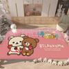 Kawaii Rilakkuma Bear Bathroom Mat Anti-slip Absorb Water Long Strip Cushion Bedroon Mat Welcome Doormat