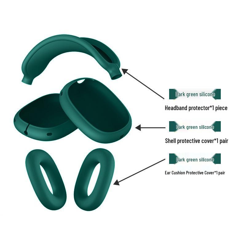 AirPods Max Silicone Protective Case: Soft Headphone Shell for Bluetooth Earphones