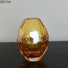 Amber Colored Glass Vase Transparent Glass Flower Pots Desk Decoration Flowers Arrangement Floral Vases Room Aesthetic Decor