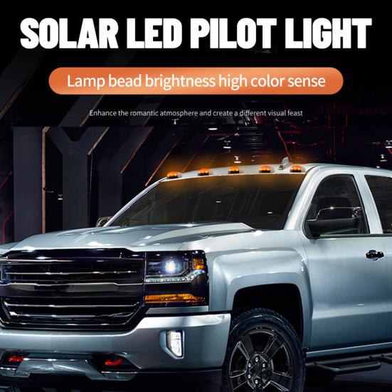 Solarbetriebene Fahrerhausleuchten für LKW Drahtlose Solar-LED-Leuchten Wetterfest 7 Farben