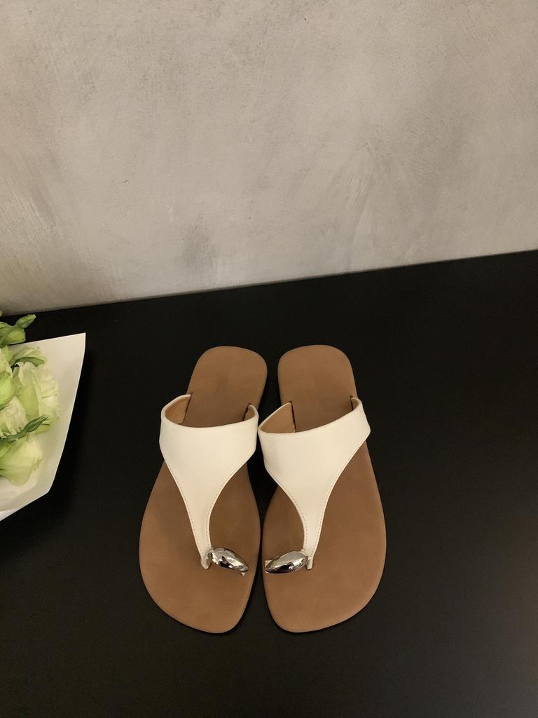 Retro vacation style cover toe black cool slippers women's new skirt sandals