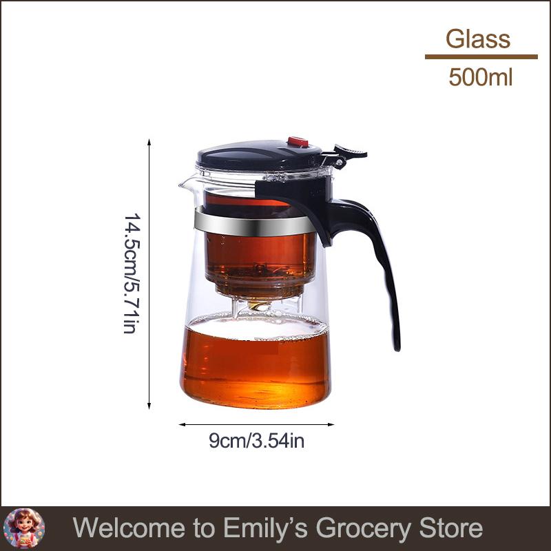 Chinese Gung Fu Teawear New Heat Resistant Glass Teapot Puer Kettle Tea Infuser Filter High Borosilicate Heatable Flower Pot