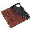 For Samsung Galaxy A12 Flip Leather Phone Wallet Case Stand Calf Texture Magnetic Protective Phone Cover