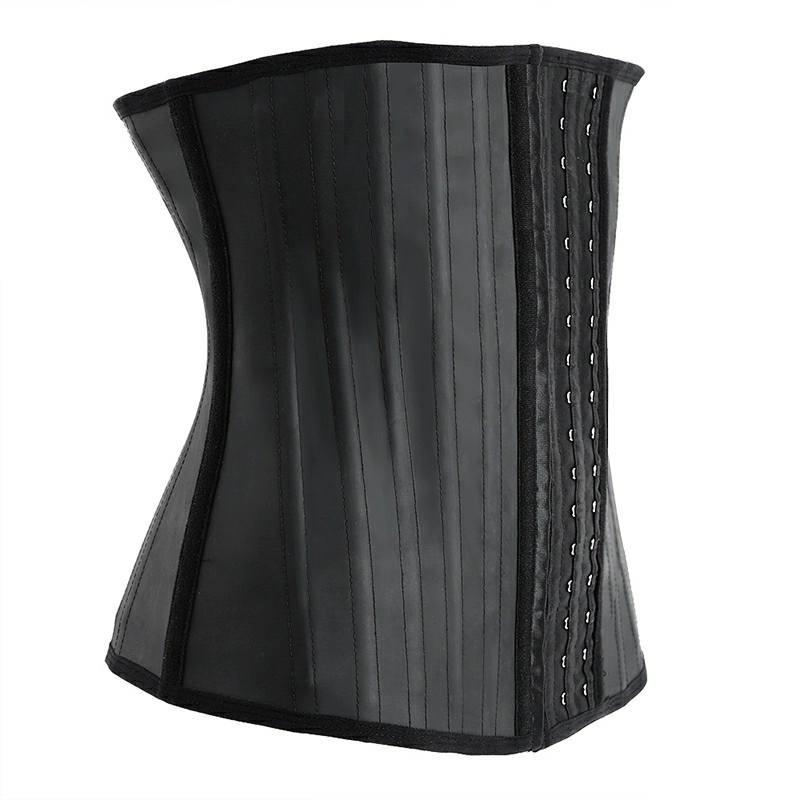25-Bone Matte Latex Waist Trainer Rubber Shapewear Waist Cincher Sports Abdominal Belt
