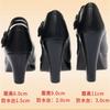 Female Classic Round Toe High Quality Black PU Leather Shoes Thick Heels Platform Pumps 2026Spring Office Women High Heel Shoes