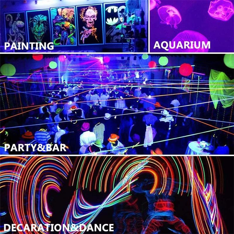 Purple Blacklight Spotlight: Outdoor Landscape, Party, Body Paint & Neon Poster Lighting