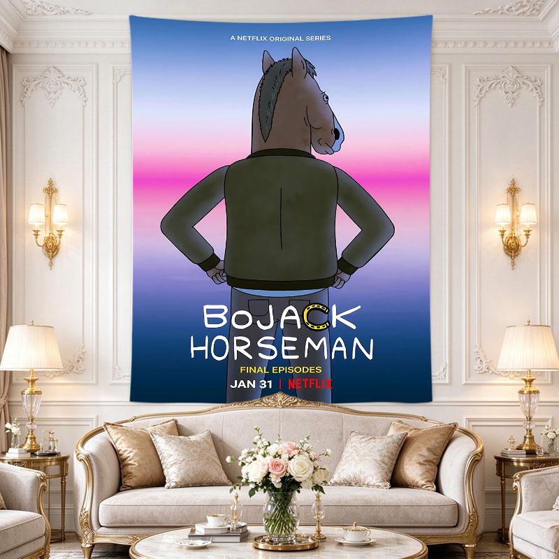 Bojack Horseman Netflix Final Sunset Pink Blue Poster