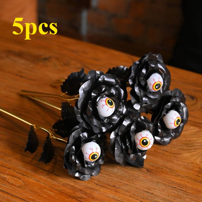 Halloween Decoration Horror Spooky Eyes Artificial Flowers Halloween Pumpkin Flower Bouquet Gifts Eternal Flowers