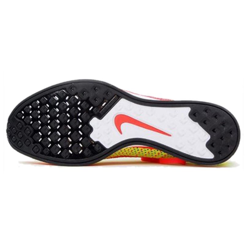Nike Flyknit Racer Bright Crimson Volt Sneakers 526628-601
