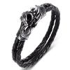 2026 Men's Bracelet Leather Woven Rope Double Circle Simple Bracelet, Panlong Fashion