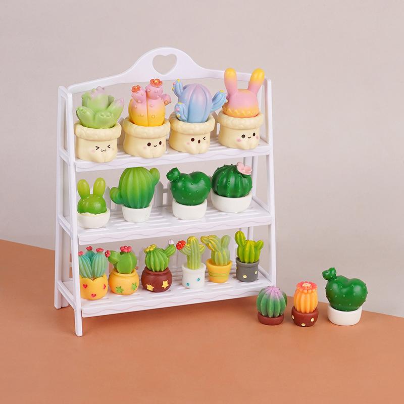 1/12 Dollhouse Display Shelf Bread Rack Flower Stand Model Dollhouse Mini Furniture Decoration Dolls House Accessories