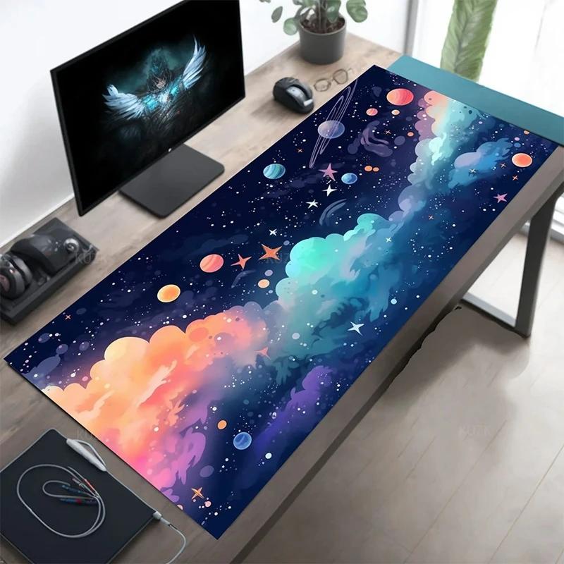 Galactic Gaming Mouse Pad Computer Keyboard Desk Mats AntiSlip Rubber Washable Home Office Carpet Esports Soft Laptop Mousepad 800x300x2mm