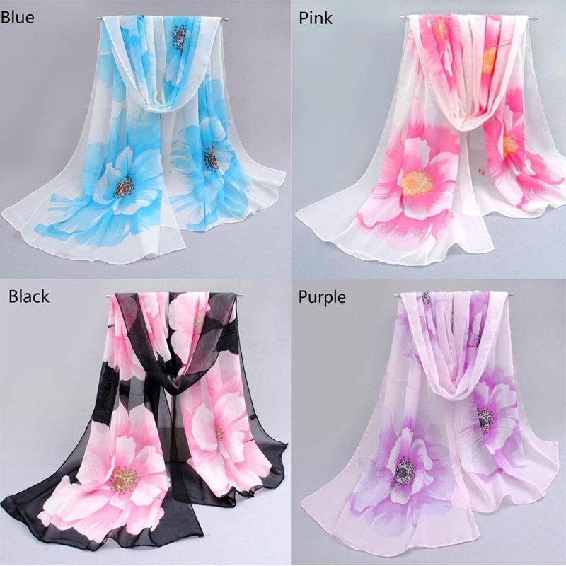 Summer Edition Scarves Female Shawls Super Long Chiffon Fabric Decorative