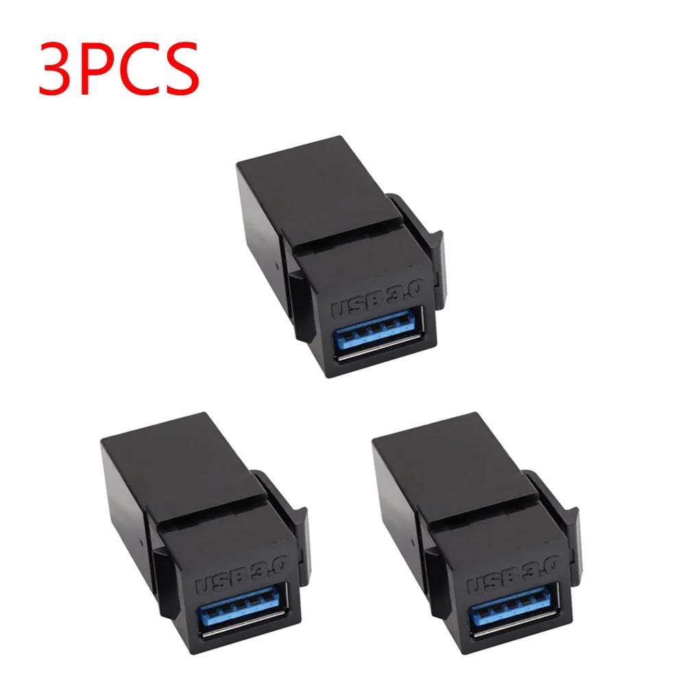 USB 3.0 Keystone Jack Inserts Connect Equipment with USB Port Snap-in Connector Socket Adapter Port for Wall Plate Outlet Panel