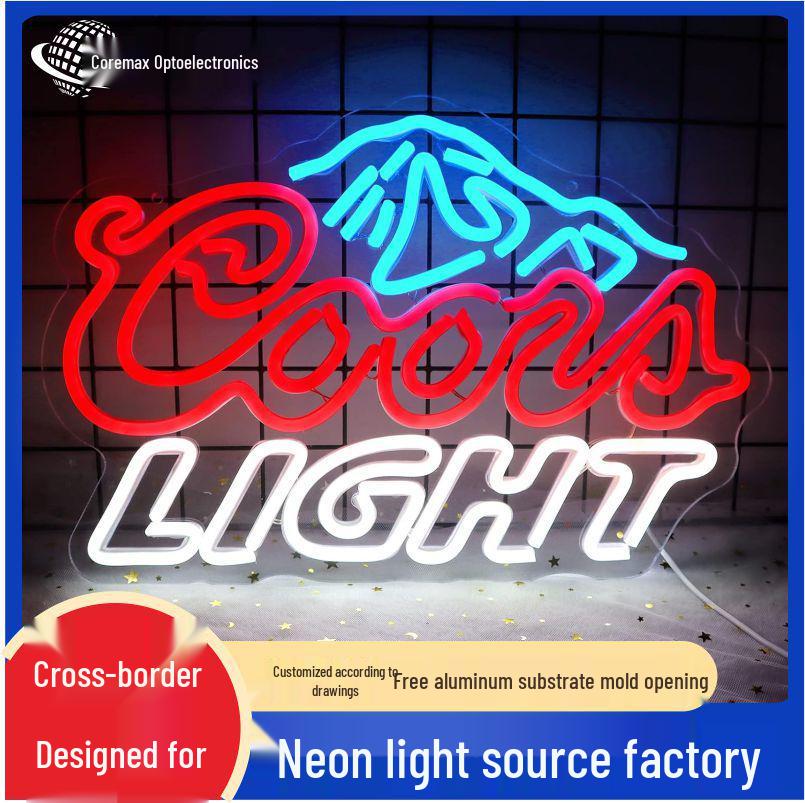 Neon Lights Beer Party Decoration with English Letters