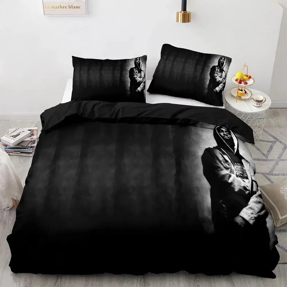 3D Print Rapper 2Pac Tupac Bedding Set Double Twin King Duvet Cover Comforter Pillowcase Boys Girls Adults Bedroom