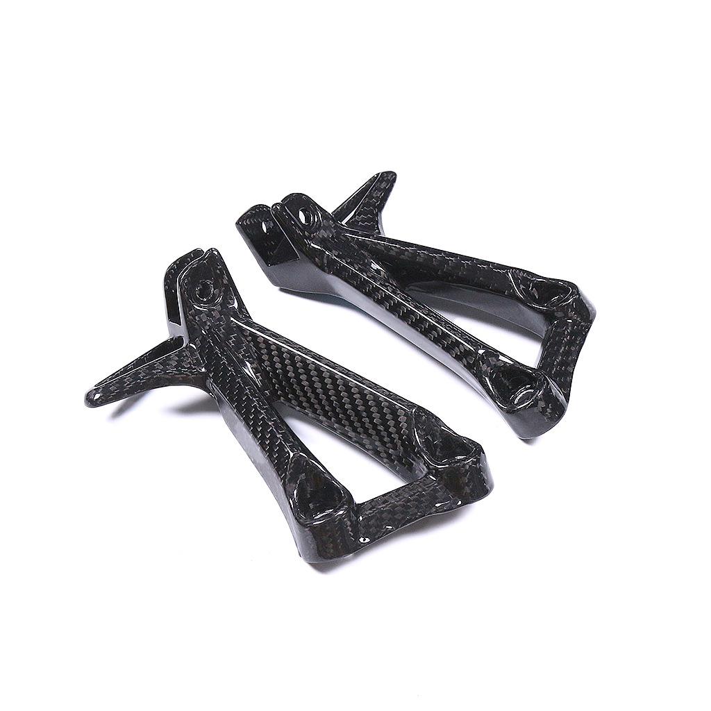 Yamaha MT-10 FZ-10 Carbon Fiber Rear Heel Plates Foot Peg Wings