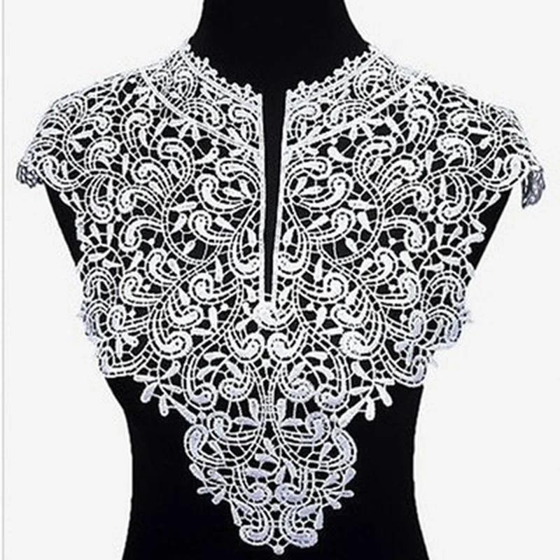 DIY Handmade Wedding Dress Lace Polyester Flower Lace Neckline Fabric  Collar Embellishment  For Sewing Supplies Crafts Applique