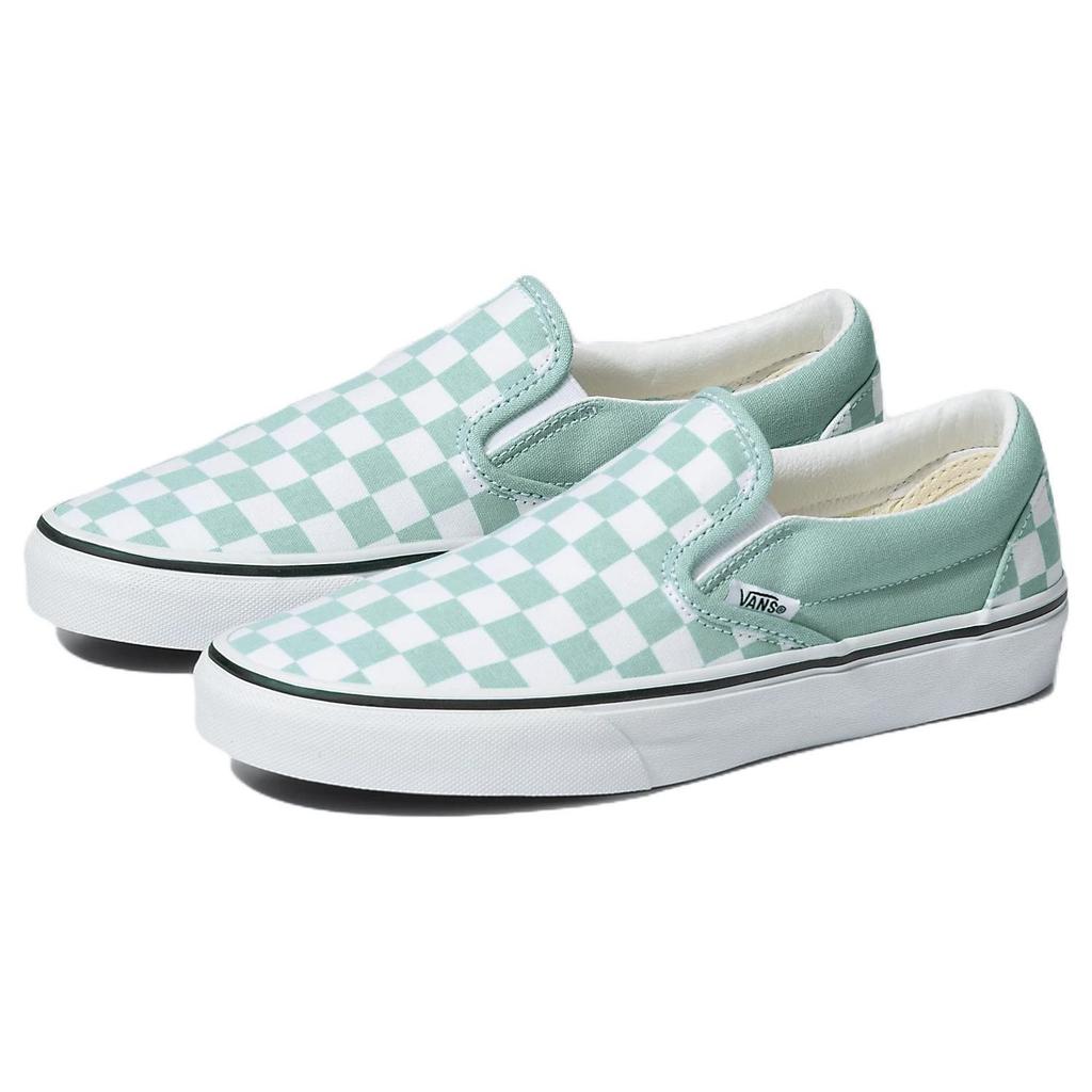 Vans Classic Slip-On Canvas Checkerboard Low Top Skate Shoes Unisex Sneakers Blue White VN0A7Q5DH7O
