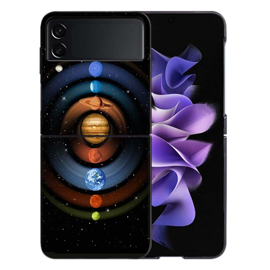 Cosmic Galaxy Phone Case For Samsung Z Flip 6 7 5G Galaxy Z Flip 5 4 3 5G Cases Shockproof Hard Cover TPU
